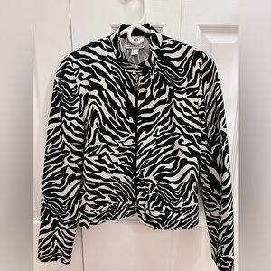Joseph Ribkoff Zebra Print Short Jacket in Black White
